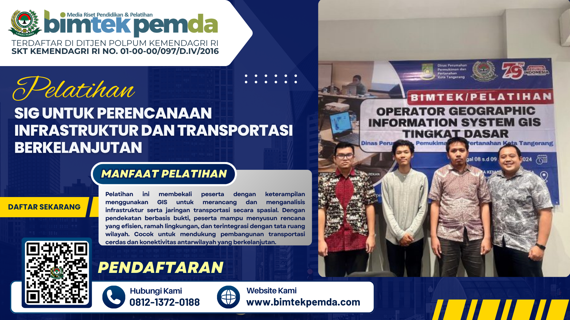 Cover Bimtekpemda (52) Pelatihan SIG untuk Perencanaan Infrastruktur dan Transportasi Berkelanjutan