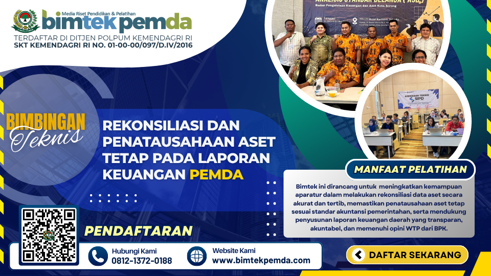 Cover Bimtekpemda (8) Bimtek Rekonsiliasi dan Penatausahaan Aset Tetap pada Laporan Keuangan PEMDA
