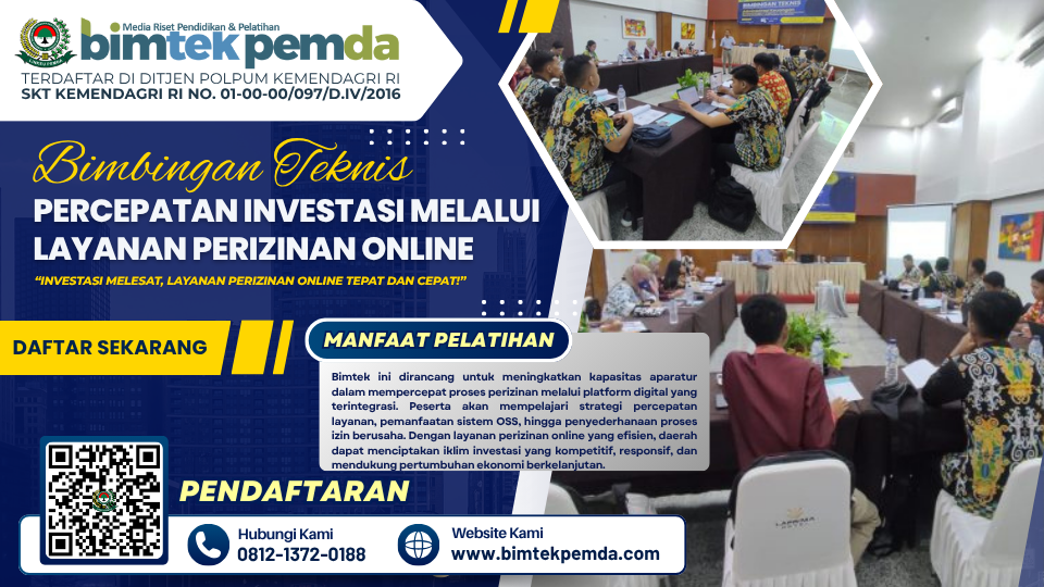 Bimtek Percepatan Investasi Melalui Layanan Perizinan Online