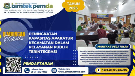 Bimtek Peningkatan Kapasitas Aparatur Kecamatan dalam Pelayanan Publik Terintegrasi