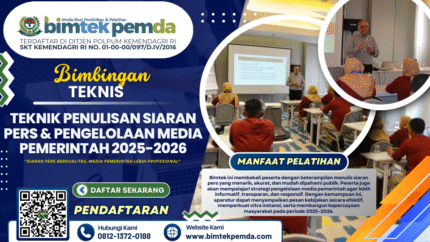 Bimtek Teknik Penulisan Siaran Pers & Pengelolaan Media Pemerintah 2025-2026
