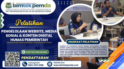 Pelatihan Pengelolaan Website, Media Sosial & Konten Digital Humas Pemerintah
