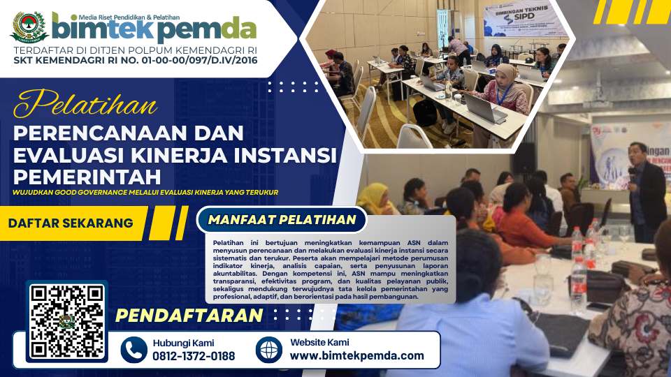Pelatihan Perencanaan dan Evaluasi Kinerja Instansi Pemerintah