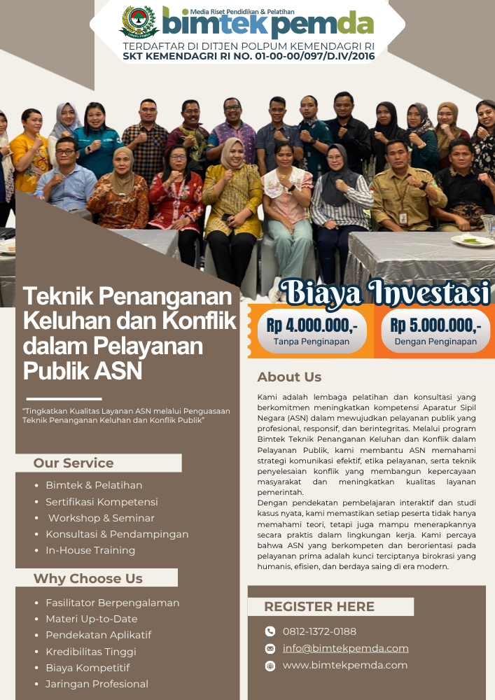 Teknik Penanganan Keluhan dan Konflik dalam Pelayanan Publik ASN