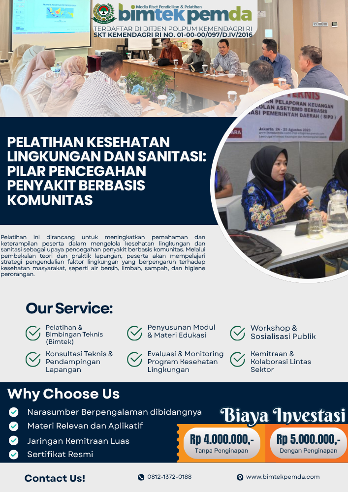 Pelatihan Kesehatan Lingkungan dan Sanitasi: Pilar Pencegahan Penyakit Berbasis Komunitas