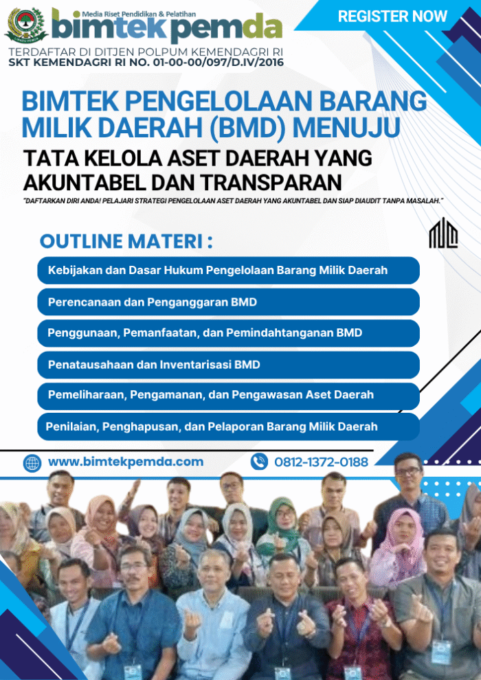 Bimtek Pengelolaan Barang Milik Daerah (BMD) Menuju Tata Kelola Aset ...