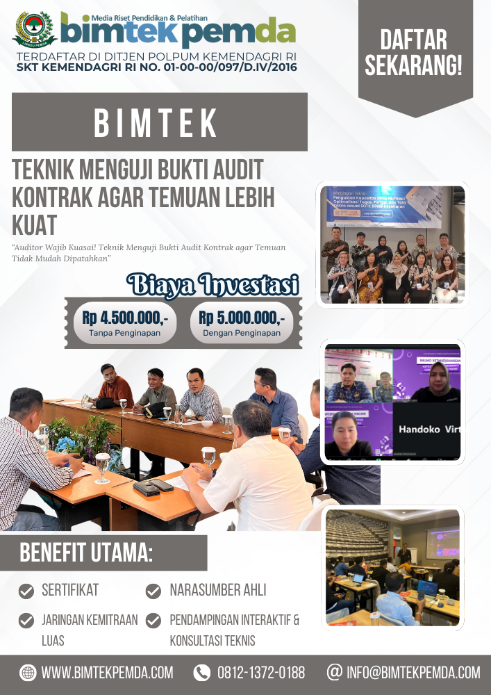 Teknik Menguji Bukti Audit Kontrak agar Temuan Lebih Kuat Teknik Menguji Bukti Audit Kontrak agar Temuan Lebih Kuat - Gambar 1