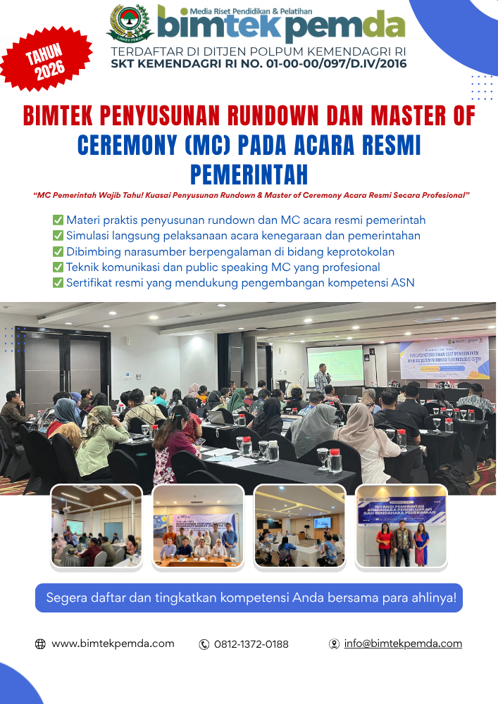 Bimtek Penyusunan Rundown dan Master of Ceremony (MC) pada Acara Resmi Pemerintah