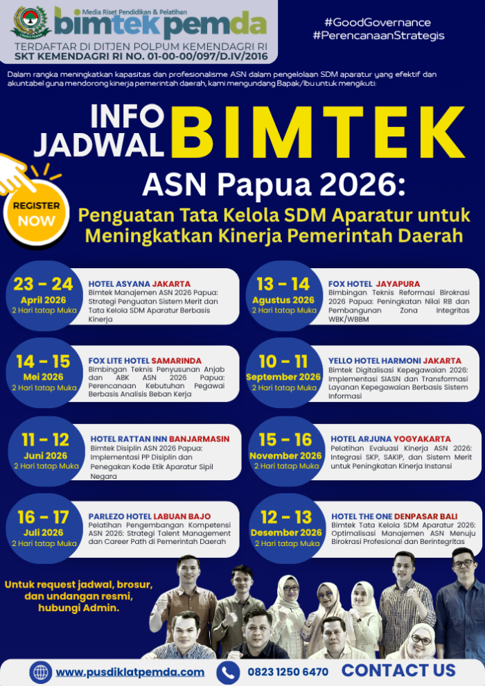 Jadwal Bimtek ASN Papua 2026: Penguatan Tata Kelola SDM Aparatur Untuk ...