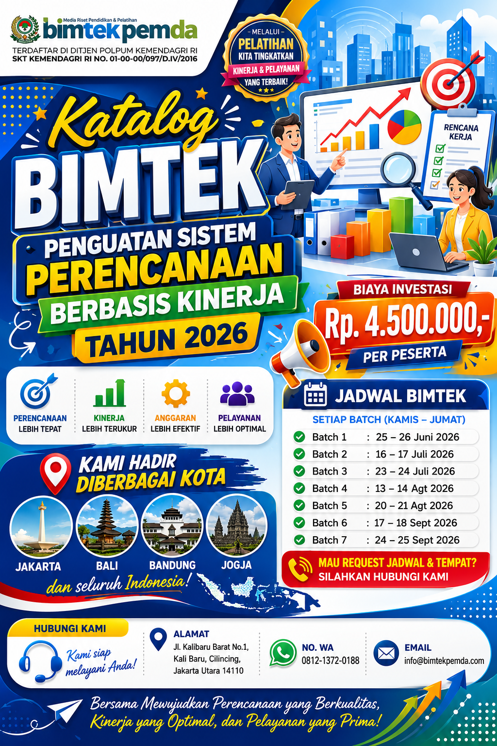 Bimtek Penguatan Perencanaan Pembangunan Daerah Berbasis Data, Evidence Based Policy, dan Manajemen Kinerja Tahun 2026