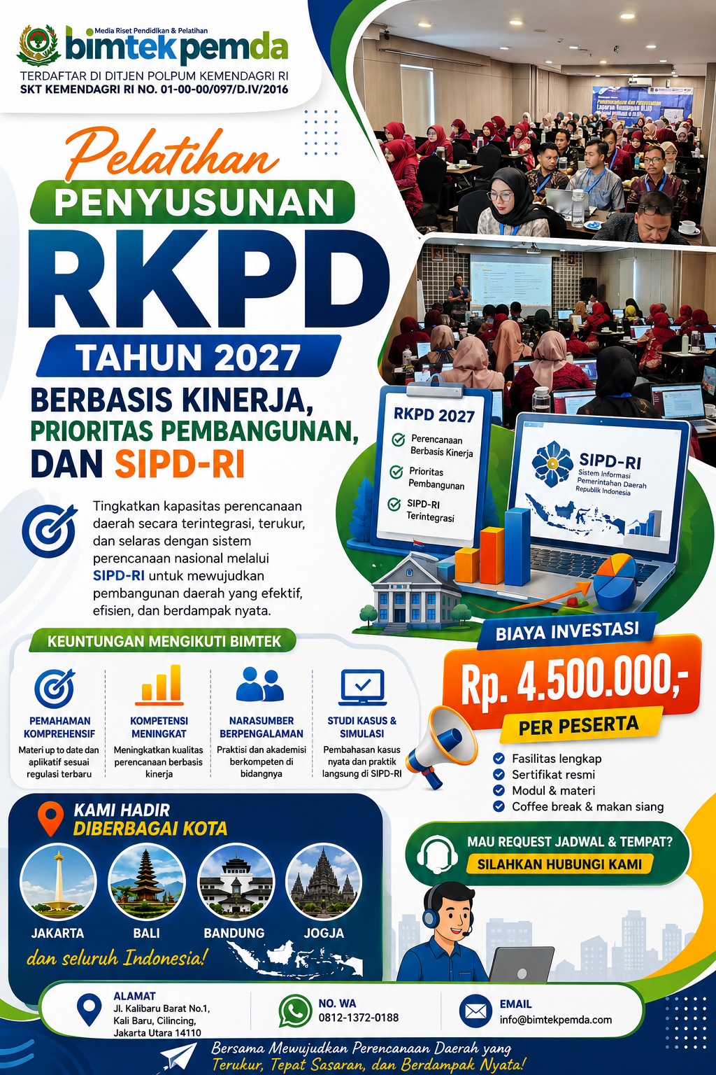 Pelatihan Penyusunan RKPD Tahun 2027 Berbasis Kinerja, Prioritas Pembangunan, dan SIPD-RI