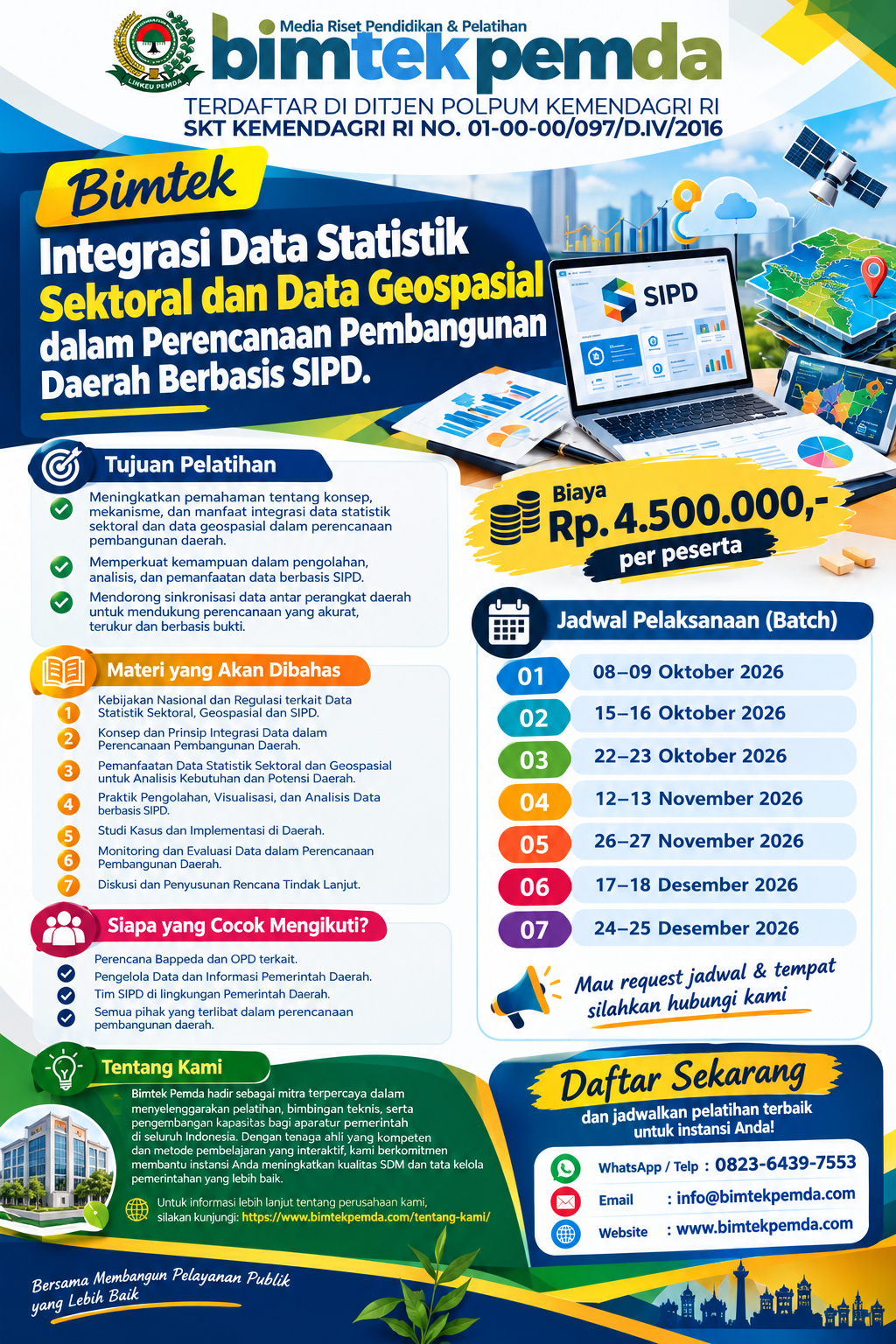 Bimtek Integrasi Data Statistik Sektoral dan Data Geospasial dalam Perencanaan Pembangunan Daerah Berbasis SIPD Bimtek Integrasi Data Statistik Sektoral dan Data Geospasial dalam Perencanaan Pembangunan Daerah Berbasis SIPD - Gambar 1